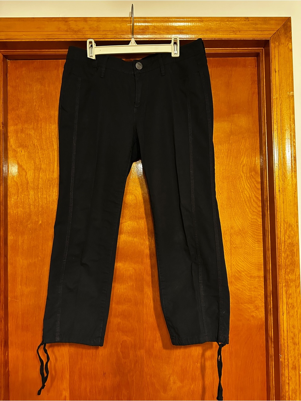 Dkny jeans black drawstring hem pants